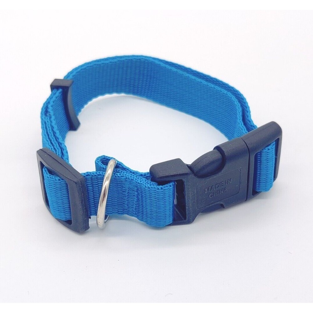 Heavy Duty Nylon Dog Collar Strong Buckle Adjustable Small Dogs Soft Strap Dring